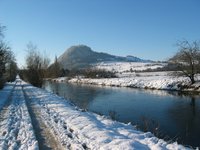 20. Dezember 2004, Aach mit Hohentwiel